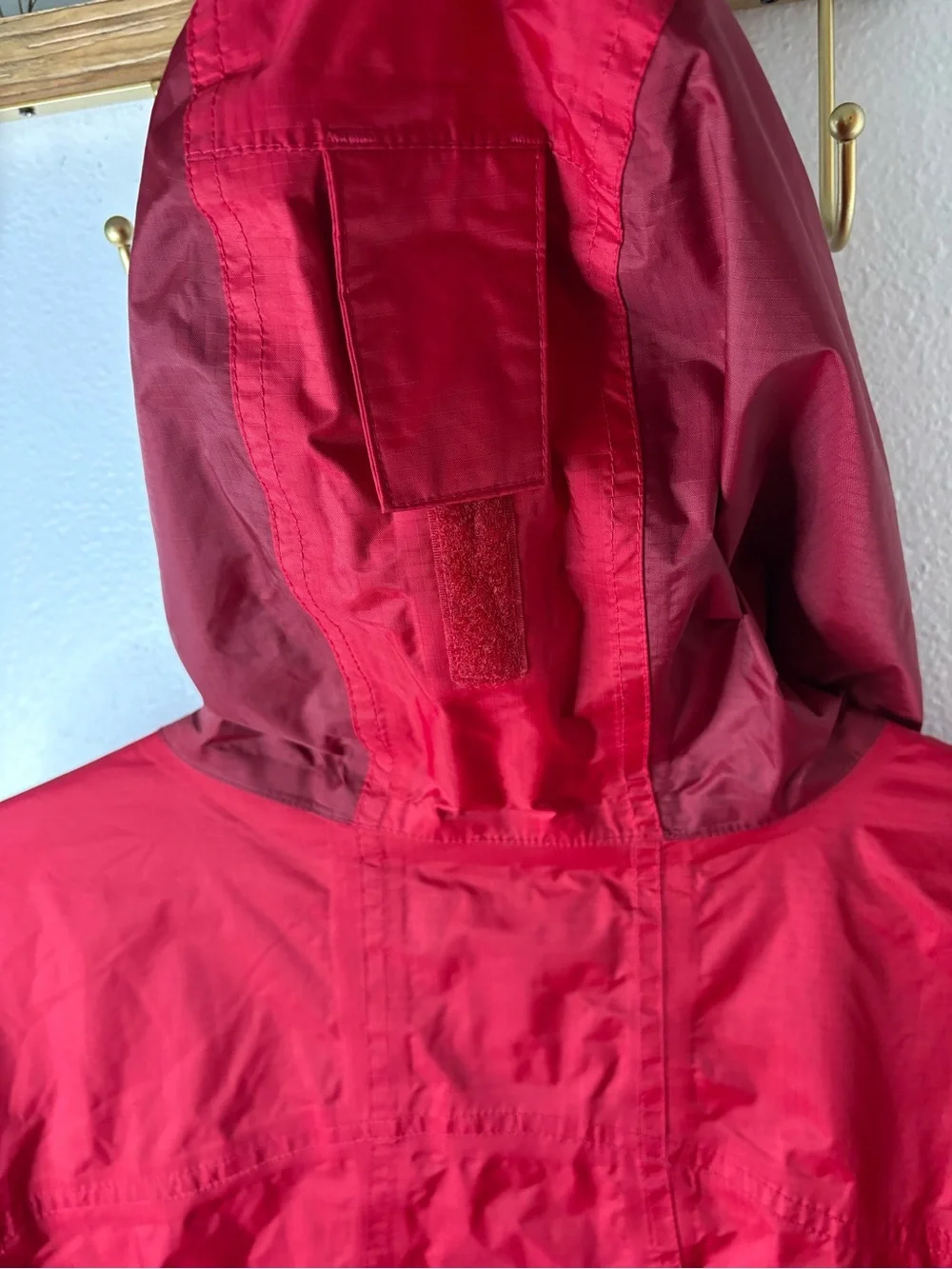 L.L. Bean Kids' Red Hooded Windbreaker Jacket - L (14/16)